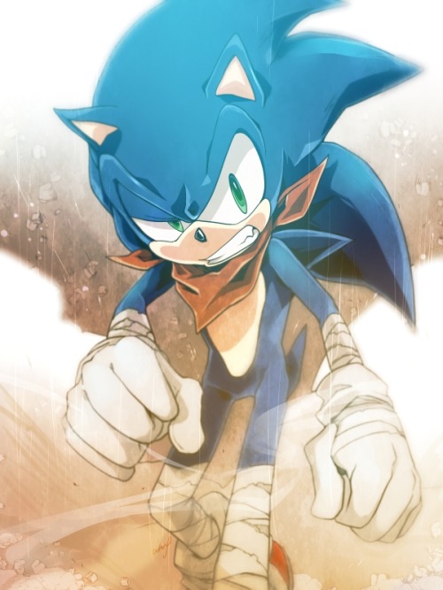 aimf0324:  【SONIC：BOOOOOOOOOOM!】 新しいPCに、クリップスタジオを導入しました！ 導入の記念にSONIC　BOOMのソニック描いてみました！ 