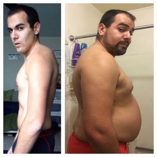 superweightgains:  From 170 to 300 in a year and a half (Spring 2015 to Fall 2016). @Largea Thank you so much for this amazing submission