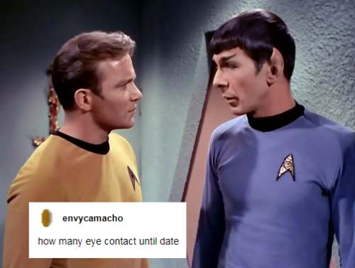 tribbleclefs: And now, crew, I will render [Star Trek TOS + text posts] ONE MORE TIME ! (please, not again.) ↳ part 2 / 2 