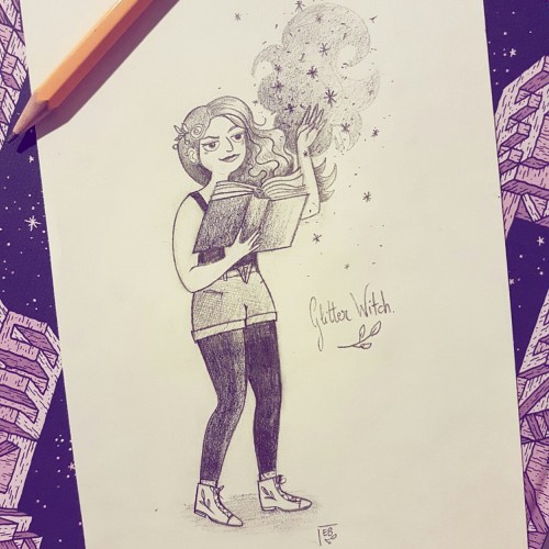 This is my witchsona for the Witchy Art Challenge! Ravenclaw &amp; Glitter Witch  I might do an 