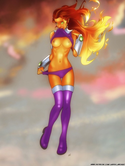 nude-superheroines: Teen Titans Starfire