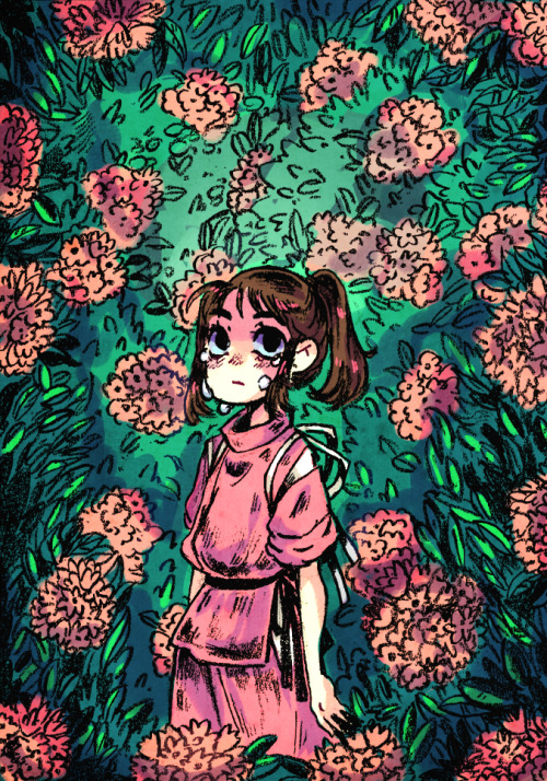 brittsart:Chihiro running through the flowers was always one of my favorite scenes from Spirited Awa