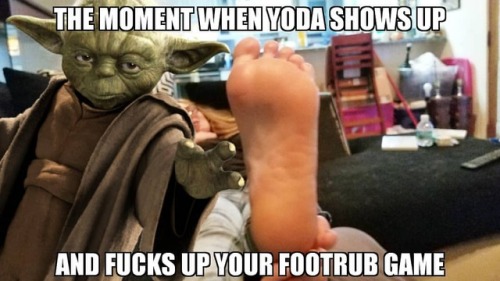 YODA USES THE FORCE AND EVEN MY BEST FOOTRUB CAN’T BEAT THAT…OH WELL#feet #foot #sole