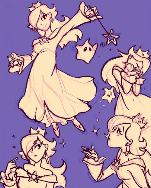 Rosalina warm-ups I drew for this piece