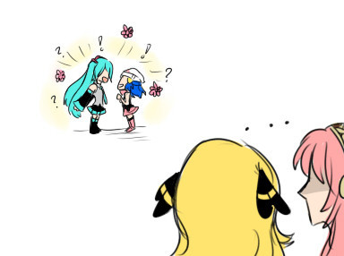 prompt given to me for: Luka/Miku meeting Dawn/Cynthia with luka and cynthia becoming instant friends because of their similar love for tiny girls??? omg      …  moral of the story: i actually have no fucking idea how old dawn is