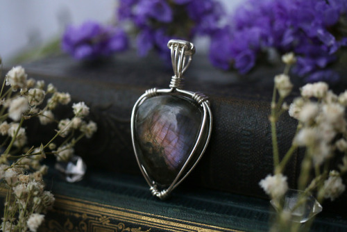 Beautiful purple labradorite pendants in sterling silver handmade by me.Available at my Etsy Shop - 