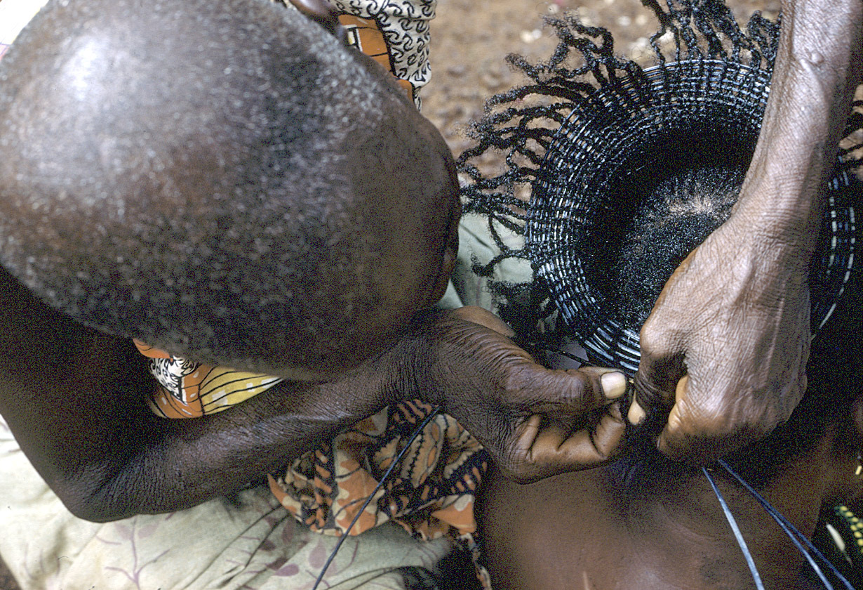 vintagecongo:  Congo, Traditional Mangbetu hairstyle called tumburu or edamburu on