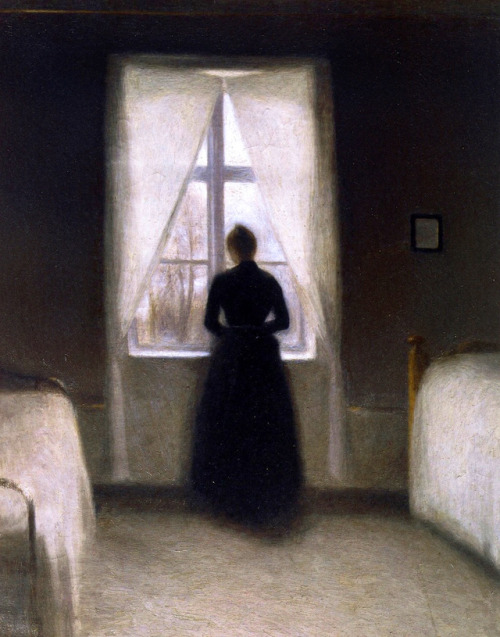 Bedroom (1890) - Vilhelm Hammershøi