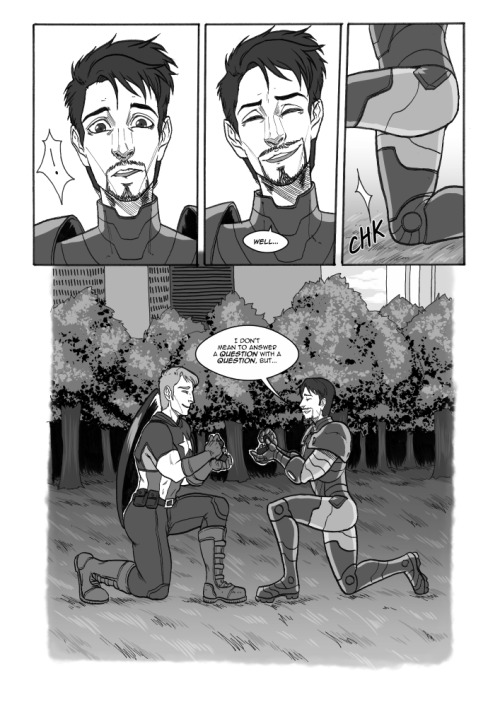 clobeast: My contribution to the Better Together SteveTony zine - a four page comic set in the Aveng