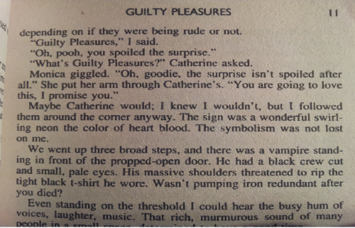 First mention of Guilty Pleasures in Guilty Pleasures