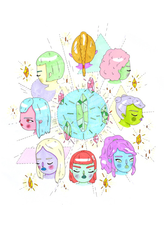 gemmafemma:  added CRYSTAL DREAMERS prints to my store, u can grab all these as prints