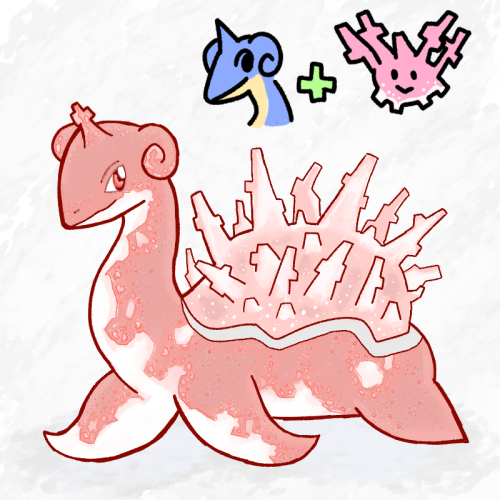 waddle-lee:my first pokefusion art! this idea came to me in a dream so i had to draw it 