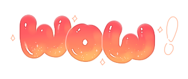 Fun shiny bubble letters