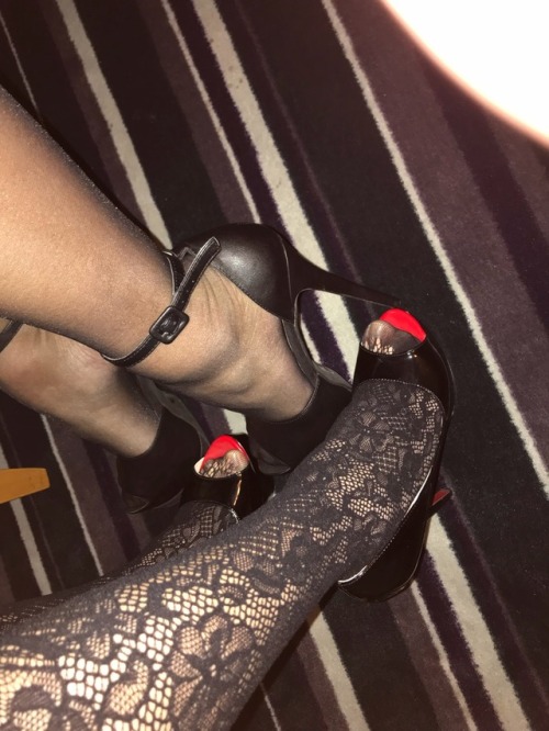 beneathmywife - Heels and stockings, our favourite.Fucking...