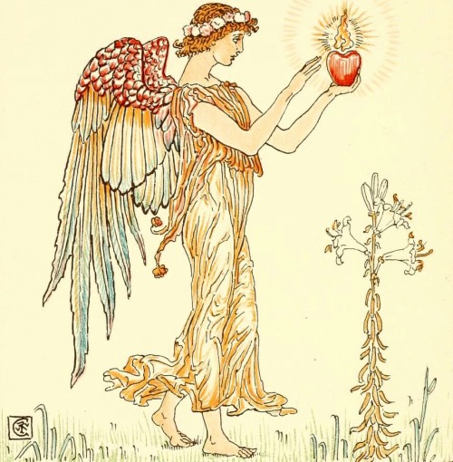 Illustration from Queen Summer, or The Tourney of the Lily and the Rose by Walter Crane (1891)