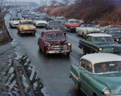 memories65:  New York City traffic, 1956.