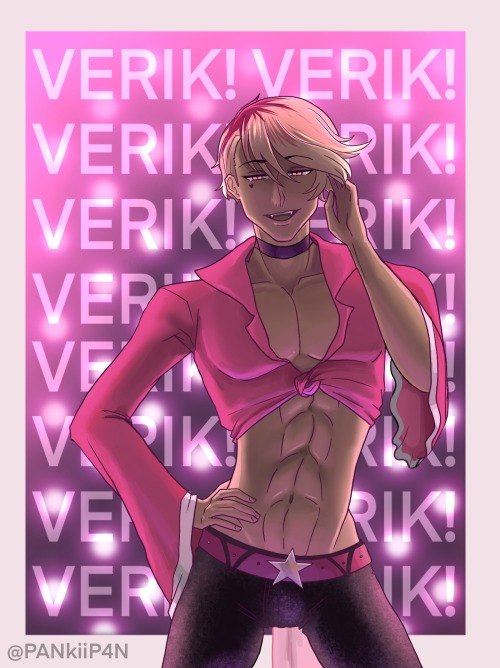 Drawing of Genderbend! Verosika MaydayI love painting with pinks but oh boi are my eyes tired