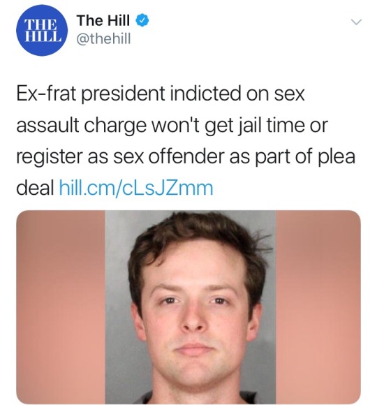 a-smol-gremlin: krxs100:   Repeated Rapist and Former Baylor frat president Jacob Anderson indicted for sexual assault will serve no jail time, not be registered as sex offender and only has to pay 踰 fine   Anderson was accused of raping a 19-year-old