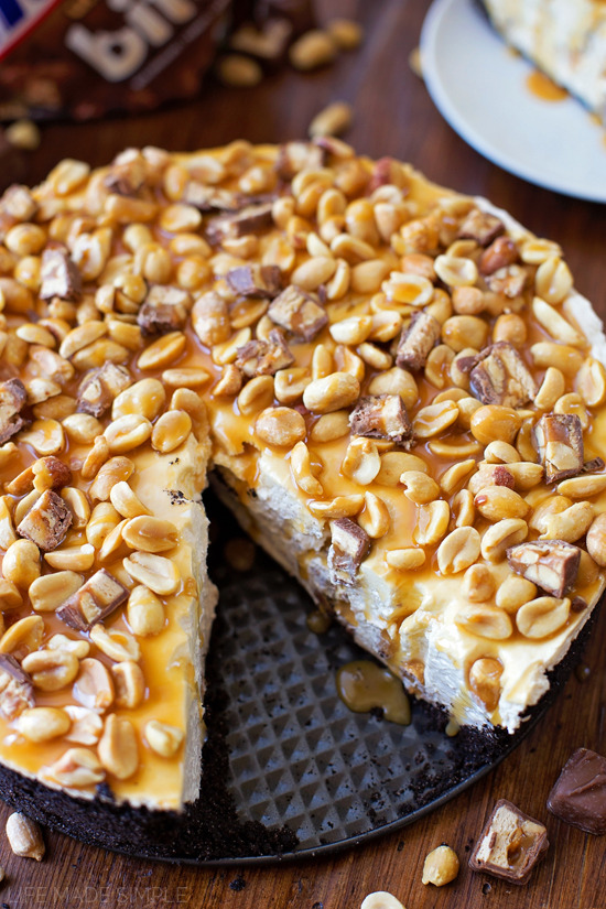 foodffs:  NO-BAKE SNICKERS CHEESECAKEReally nice recipes. Every hour.Show me what