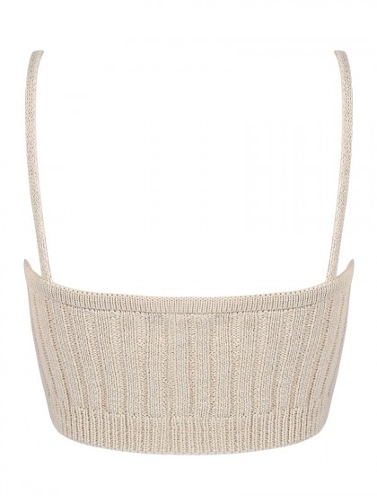 yung-medusa:  Beige V-Neck Crop Top (พ.99) 