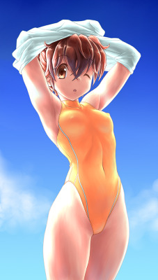 r34upyourass:  Bath suits are like wet sexy standard uniforms. God bless them.