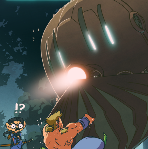 bluedogeyes:  FFVI: SUPLEX by Matt Cummings “To this day, the fact that Sabin can suplex an entire train is the best thing in all of video games” Artist deviantart / tumblr / twitter 