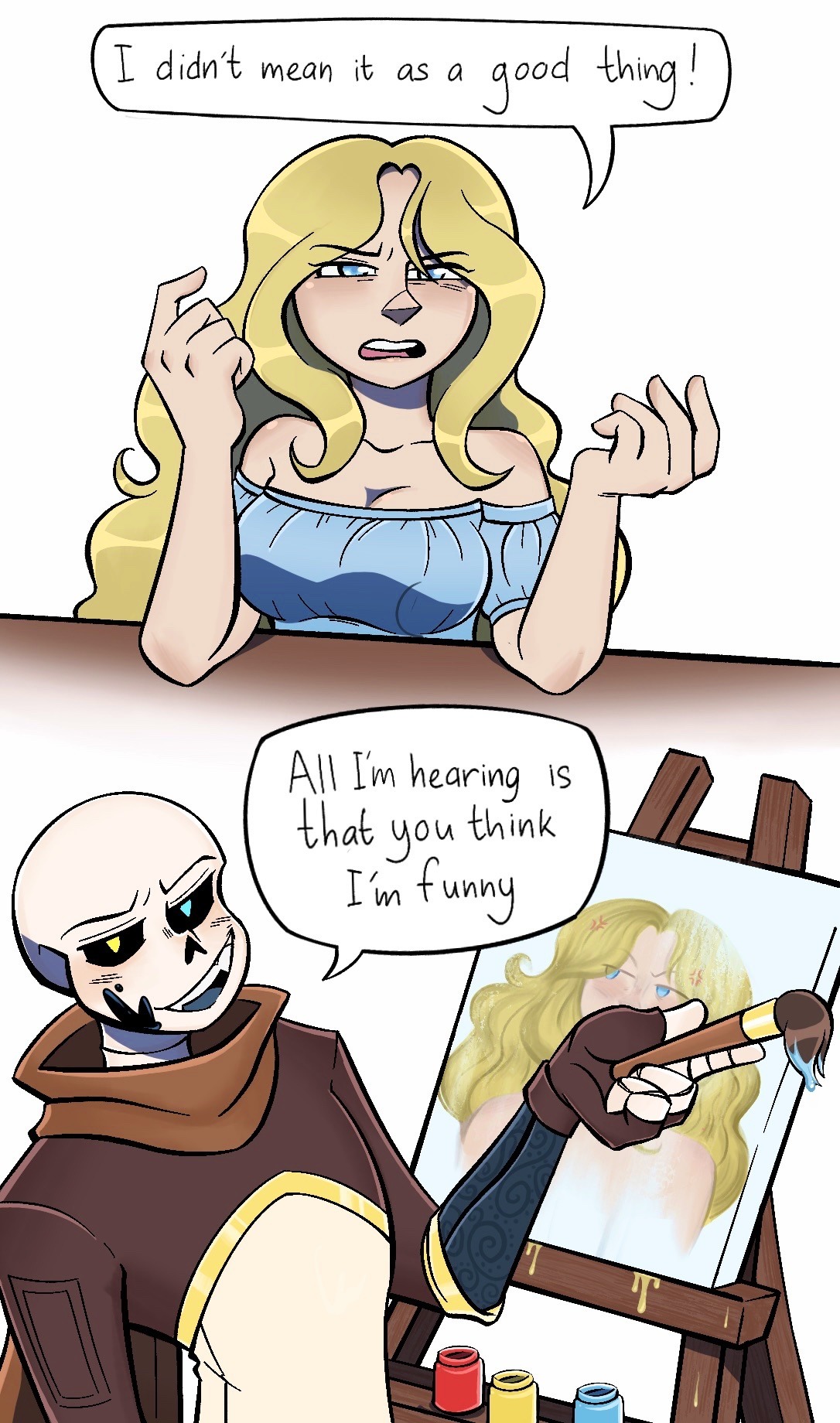 Pin by Galaxy on Sans x Y/N  Undertale, Undertale comic, Horror sans