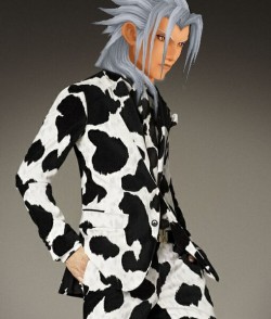 violetstar-writes:  One of the discord servers I’m in inspired me to make this  Accept my images of Xemnas in sexy cow outfits. Let it be burned into your retinas as they were burned into mine  I’m so sorry
