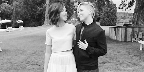 highwaytohell-a:  Favorite queer youtube couples:  ↳  Hannah Hart &amp; Ingrid