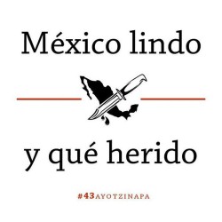 elvampirobipolar:  #Ayotzinapa verde de mota, blanco de coca y rojo tu sangre…. 