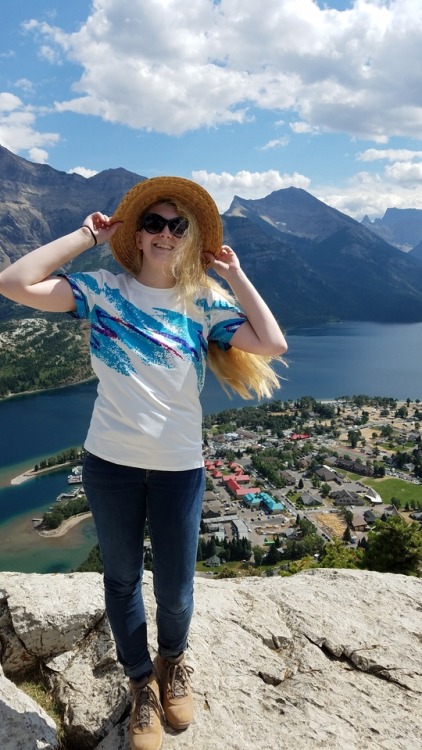 My sister got me this horrible shirt and I went to Canada today! The view from the top of Bear’s Hum