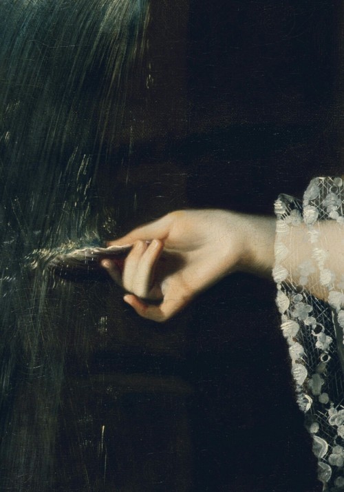 sommartidsvarmod: Mrs. Daniel Sargent (Mary Turner), detail John Singleton Copley (1763)