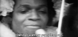 lgbtculture:I want my gay rights now! - Marsha P. Johnson (NYC Pride Parade, 1973)