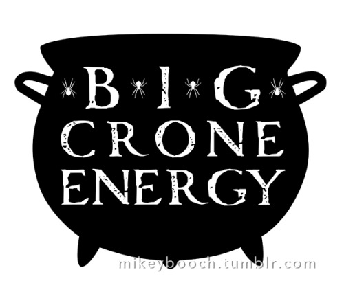 Do you exude Big Crone Energy? Advertise it to strangers and loved ones with this design from my Red