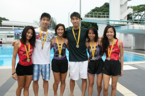 Timothy & Mark Lee, with Team Singapore divers