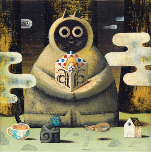darksilenceinsuburbia:  Philip Giordano Neko Dream Acrylic on wood board