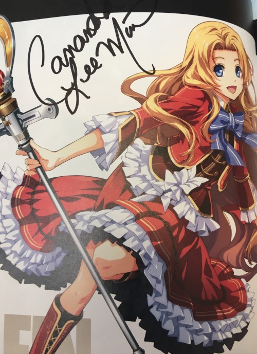 knight-of-erebonia: Fie Claussell and Princess Alfin autographed by Cassandra Lee Morris. Continuing