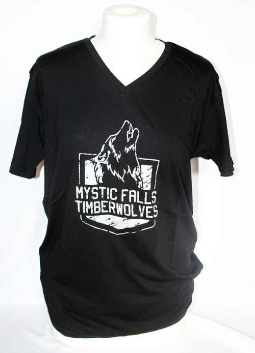 We have a limited stock of these handprinted Timberwolves T-Shirts. The print is in silver and the S