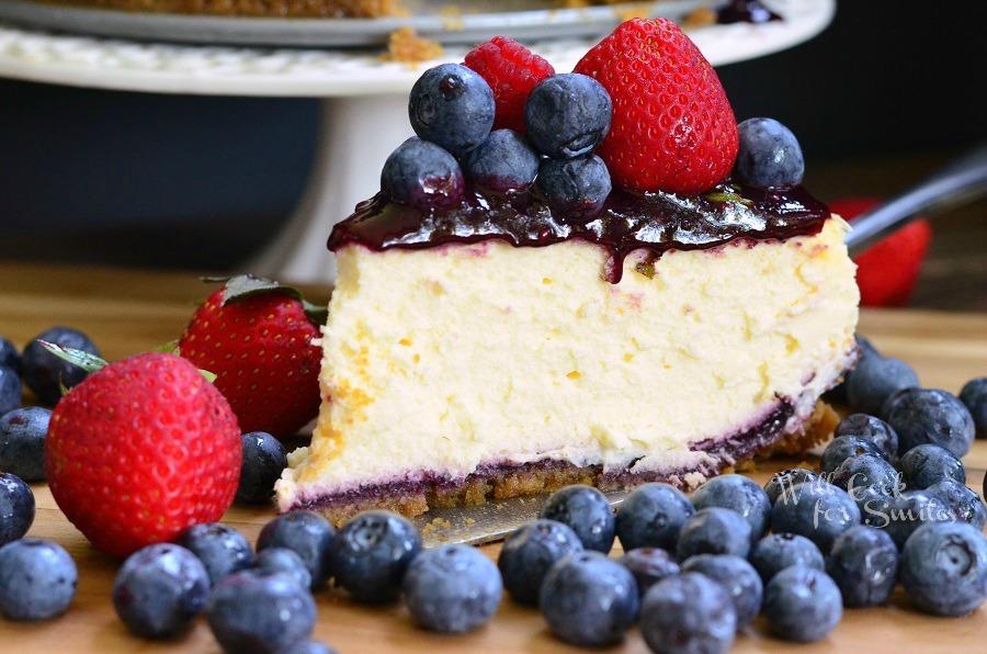 foodffs:  MIXED BERRY CHEESECAKE AKA RED, WHITE, AND BLUE CHEESECAKE Really nice