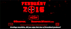 JUST DO IT FOR DEADPOOL.