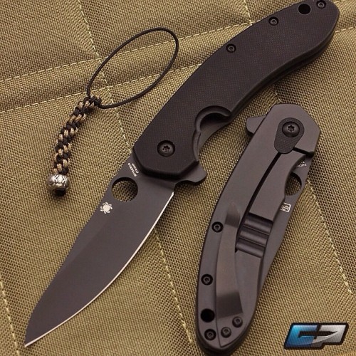 Porn Pics gpknives:  In stock now, Spyderco all-black