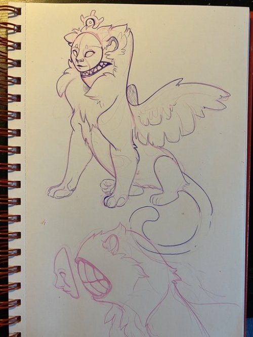 Spooky DnD monsters, including a Sphinx idea where its all mouth and riddles.