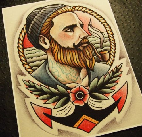 chivesmckay:  Traditional Style Nautical themed tattoo designs 