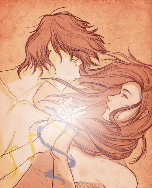 This is a story of how the sun loved the moon so much, he died every night just to let her breathe. 