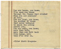 wordsnquotes:  Typewriter Series #1001 by Tyler