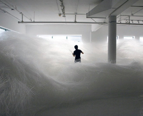 likeafieldmouse:  Tokujin Yoshioka for Design Miami (2007) - An installation of 300,000 plastic straws