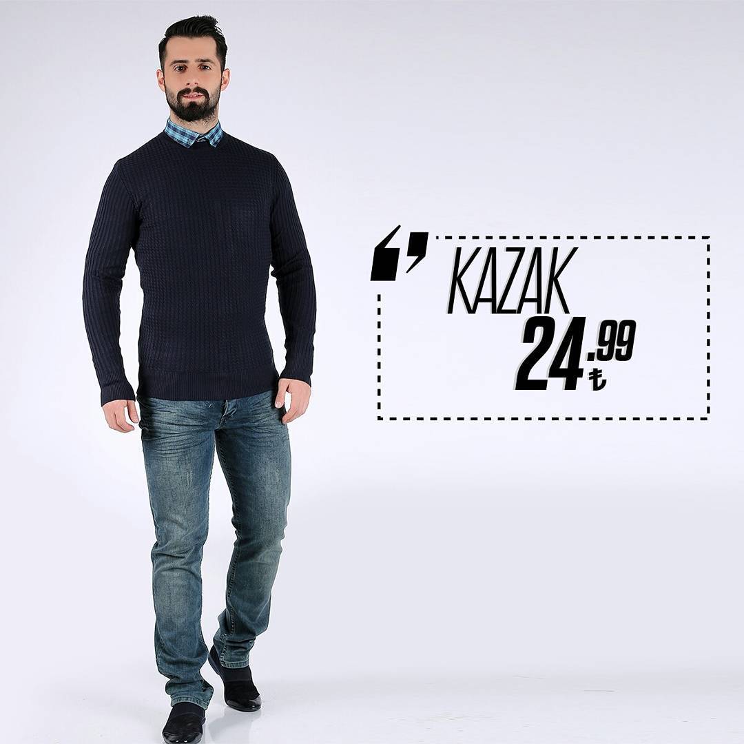 Koyubordo Bogazli Erkek Triko Kazak