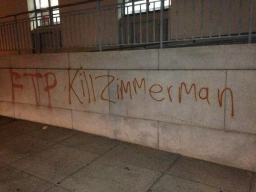 punkpedagogy:&ldquo;FTP Kill Zimmerman&rdquo;Oakland courthouse