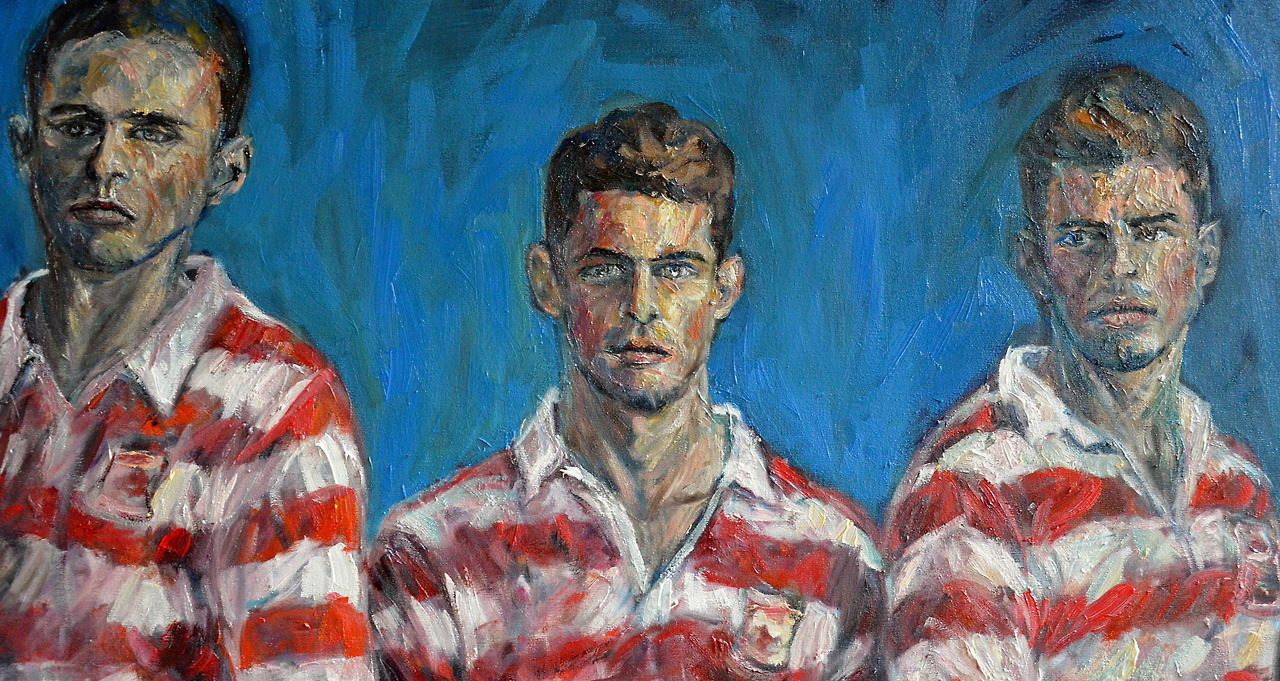 stevendag:  ‘Team 2’ oil painting on canvas  100 x 80 cm by Steven Dag  www.stevendag.com