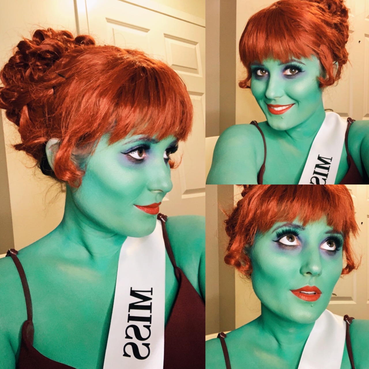 It's Monster Time — My Miss Argentina Halloween costume! The makeup...